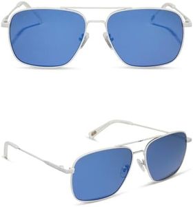 DIFF | Star Wars Blue Squadron Aviator Sunglasses for Men and Women | UV400 Protection | White + Blue Mirror