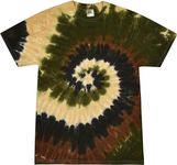 Colortone Adult Tie Dye T-Shirts for Men and Women, Camo Swirl, Large