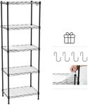 WORKPRO Storage Shelves, 5-Tier Metal Shelving, Garage Wire Rack, 17-3/8"W x 11-1/2"D x 51-1/2"H, 550 LBS Load Capacity, Standing Food Shelving Unit, Adjustable Shelf for Kitchen Pantry Closet Garage