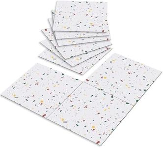 Art3d Large Peel and Stick Floor Tile, 12-Pack 23.6 x 23.6in. Covers 46.5 Sq.ft, Waterproof Vinyl Flooring Tiles Self Adhesive for Kitchen, Bathroom & Bedroom - Modern Terrazzo