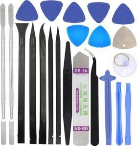 SANHOOII Kit d'outils 22 en 1 pour réparation d'écran de téléphone portable - Spudger en métal - d'outils d'ouverture de Levier en Plastique Pour Ordinateur, Tablette, boîte TV, console de jeu