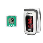 Kinetik Wellbeing Advanced Wrist Blood Pressure Monitor - Used by The NHS – BIHS and ESH Validated & Finger Pulse Oximeter – in Association with St John Ambulance