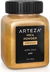 ARTEZA Mica Powder for Epoxy Resin, Aztec Gold A707, 2 ounces Bottle, Art Supplies for Candle Making & DIY Crafts