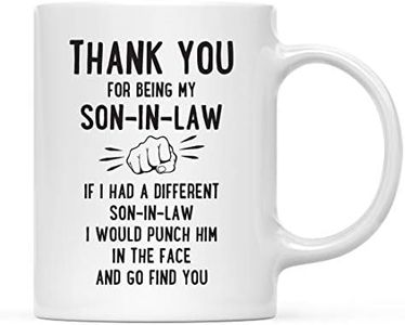 Andaz Press Funny Family 11oz. Coffee Mug Gift, Thank You For Being My Son-in-Law, Punch in Face, 1-Pack, Christmas Birthday Drinking Cup Present Ideas