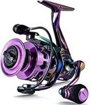 Sougayilang Spinning Fishing Reel 6.0:1 Gear Ratio Graphite Frame 12+1 BB Colorful Fishing Reels with 25 lbs Carbon Drag, Super Polymer Grips for Freshwater or Saltwater Spinning Reel-4000