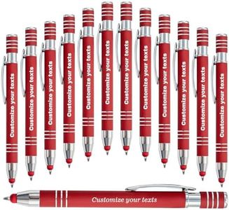 KOLOWKO Personalized 2 in 1 stylus Ballpoint pen, up to 1000 bulk/Custom Engraved Name, Text, Message - ballpoint pen for business, graduation, anniversary, communion gifts