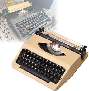 KJLYLPP Manual Typewriter Traditional Retro Style for Writers,Old Fashioned Mechanical English Typewriter for Notes,Letters,or Creative Writing,Portable and Easy to Use (C)