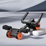 SEAHELTON 2024 New ab Wheel Roller with Elbow Support Adjustable Automatic Rebound Abdominal Wheel Roller for Core Work Out Fitness (40L x 18W x 16.5H Centimeters) (40L x 18W x 16.5H Centimeters)