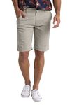 westAce Mens Summer Chino Shorts Slim-fit 9" Classic Cotton Casual Golf Beach Joggers Essential Half Pant All Waist Size 30-40 (Stone, 30W)