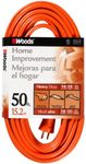 Woods 626 14/3 50-Foot Outdoor SJTW Vinyl Extension Cord (Orange)