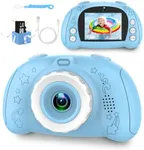 Kids Camera, Camera for Kids 3-12, Kids Digital Camera for Boys and Girls, with 32G SD Card, Toddler Camera with 2.4-Inch Screen for Kids at Birthday, Christmas (Pure Blue)
