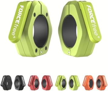 Forcefree+ Barbell Clips (Pair), Magnetic Barbell Clamps, Quick Release Olympic Barbell Clamps with Anti Slip TPR Grip, Barbell Collars for Secure Weightlifting & Powerlifting (MAG-Green)