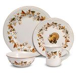 Pfaltzgraff Autumn Berry 16 Piece Dinnerware Set, Service for 4, Multi Colored