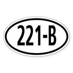 CafePress 221B Travel Sticker Oval Bumper Sticker Car Decal