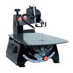Bucktool 457mm Variable Speed Scroll Saws for Woodworking, 120W Power Scroll Saw with 130-133mm Pinless & 127mm Pinned Blades, Rotating Saw Arm, Quick-Change Blade System for Craft, Model, Woodworking