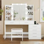 Quimoo 48" Large Vanity Desk with M
