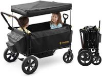 BabyVista Stroller Wagon for Kids, One-Hand Adjustable Push/Pull Handle, Spacious Storage, 8"/12" All-Terrain Wheels, Canopy with Bug Net, Wagon Stroller for Daily Walks, Short Trips & Grocery Runs