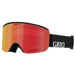 Giro Axis Ski Goggles - Snowboard Goggles for Men - Black Wordmark Strap with Vivid Ember/Vivid Infrared Lenses