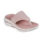 Skechers Knit Womens Casual Flip Flops (MAUVE, SIZE_06)