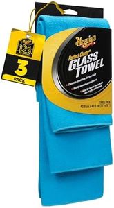 Meguiar's X190300 Perfect Clarity Glass Towels, Streak Free and Lint Free Finish -3 Pack