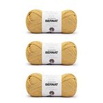 Bernat Softee Cotton Golden Yarn - 3 Pack of 120g/4.25oz - Nylon - 3 DK (Light) - 254 Yards - Knitting/Crochet