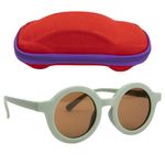 Koochie-Koo Plastic Classic UV Protected Round Shaped Stylish Plastic Sunglass Mirror Sunlight Goggles Eyewear, Sunglasses Baby Boys & Girls, Green, 2-6 Years(Set of 1)