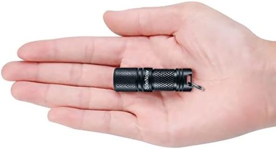 Mini Flashlight Keychain with Micro USB Rechargeable Tiny Flashlight Brightness can Achieve up to 200 lumens for EDC Torch (Black)