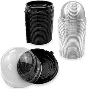 50-Pack Mini Cupcake Containers - 2.8x2.8 IN Food Grade Mini Cupcake Boxes & Desk Pet Containers with a Transparent Lid, Made of Quality Plastic for Gifts or Collectibles & Desserts Appealing Display