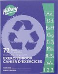 Hilroy Recycled Stitched Exercise Book, 72 Pages, Dotted Interline with Margin, Purple, Pack of 24