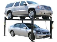 Atlas 8000 Garage Pro 4 Post Portable Auto Car Lift Home Jack Vehicle Hoist with Ramps