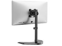 WALI Single LCD Monitor Desk Mount Free Standing Adjustable Fits One Screen up to 27", 22 lbs Capacity, Weighted/Grommet Base (WL-MF001)