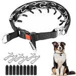 Dog Prong Training Collar, Lnichot Prong Collar for Dogs Dog Choke Pinch Collar with Comfort Tips & Quick Release Snaps Adjustable Pet Training Collar for Small Medium Large Dogs (M,3mm,14-18" Neck)