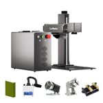 ComMarker Titan1 200W JPT Mopa Fibre Laser Engraving Machine with 2 Optional Lenses, Motorised Elevation, Colour Marking, Lightburn Compatible, Lasers for Metal and Plastic
