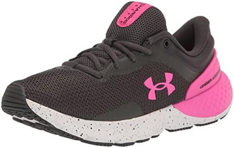 Under Armour Women's Charged Escape 4 Running Shoe, Jet Gray/White/Rebel Pink, 9