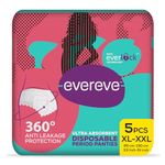 EverEve Ultra Absorbent Disposable Period Panties, XL-XXL, 5's Pack, 0% Leaks, Sanitary protection for women & Girls, Maternity Delivery Pads, 360° Protection, Postpartum & Overnight use, Heavy Flow