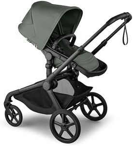 Bugaboo Kangaroo All-Terrain Full-Size Single-to-Double Tandem Stroller Toddler Seat, for Up to Three Kids, XL Wheels, One-Hand Operation, XL Underseat Storage - Forest Green