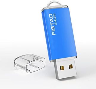Chiavetta USB 2.0 64GB, Pen Drive Memoria Stick Flash Drive Thumb Drive per PC, Laptop, ecc (Blu)