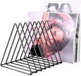 TechSrmaji Triangle Adjustable Book Shelf, Desktop Book Magazine File Holder,Metal Wire Book Organizer Newspapers, Sorter Holder,Display Rack for Decoration Home Office - (Pack Of 4)