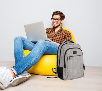 MATEIN 15.6" Travel Laptop Backpack – Grey