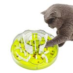 JUXANOS Interactive Puzzle Cat Feeder,Treat Maze Toy Slow Feeder for Indoor Cats