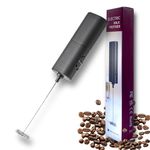 Handheld Milk Frother Coffee and Cappuccino Mixer, Automatic Milk Foam Maker, Electric Milk Frother Egg & Milkshake Whisk (New Black)