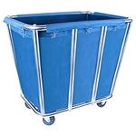 Commercial Laundry Cart with 4 in Wheels Heavy Duty Large Laundry Basket Trucks 10 Bushel (350L) Large Industrial Rolling Laundry Cart Hamper with Removable Liner Bag 260 LBS Weight Capacity