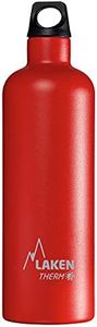 Botella Térmica de Acero Inoxidable de Doble Pared Aislada al Vacío Laken (0,75L - Rojo) - Para Niños y Adultos/Para Gimnasio y Deportes - Resistente y Duradera