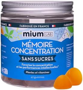 Mium Lab - Mémoire & Concentration, Anti-Stress, Capacités intellectuelles - Adultes & Adolescents - Plantes et Vitamines Hautement dosées - Cure 21 jours - Fabriqué en France