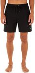 Hurley Men's One and Only 17" Volley Board Shorts, Black/Black, XX-Large