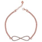 GIVA 925 Silver Rose Gold Infinity Bracelet, Adjustable Gifts for Girlfriend, Gifts for Women & Girls| With Certificate of Authenticity and 925 Stamp | 6 Month Warranty*