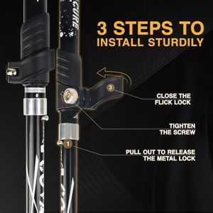 COVACURE Lightweight Collapsible Walking Poles, 2-Pack – 7075 Aluminum, Foam Grip, 100-120cm