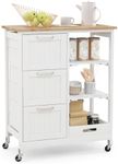 GOFLAME Kitchen Island Cart on Whee