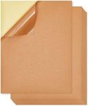 Juvale 48 Pack Kraft Paper Sticker, Full Sheet Printable Brown Labels (8.5x11 in)