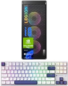 Lenovo Newest Legion i9 RTX 4080 Super Premium Gaming Desktop, Intel i9-14900KF, GeForce RTX 4080 Super, 64GB DDR5 RAM, 4TB SSD, Wi-Fi 6, W11P, Grey, with Machenike Mechanical Keyboard
